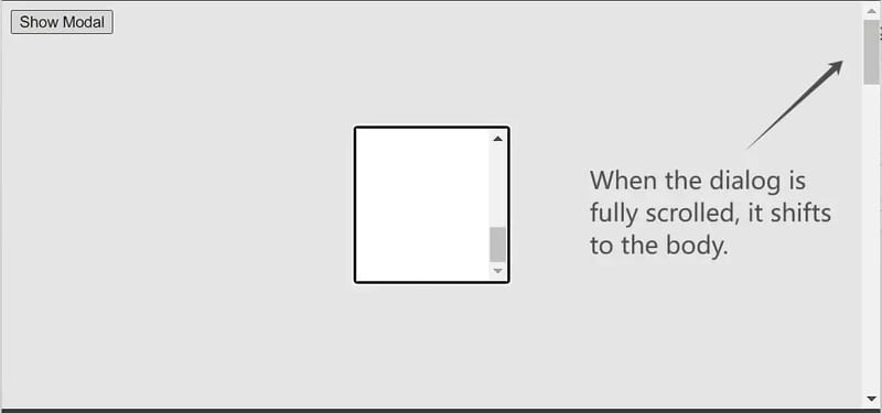 CSS overscroll-behavior property example preventing scroll chaining in modal windows